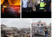 Pasar Tradisional Tarutung Habis Dilalap Sijago Merah, Polres Taput Lakukan Olah TKP