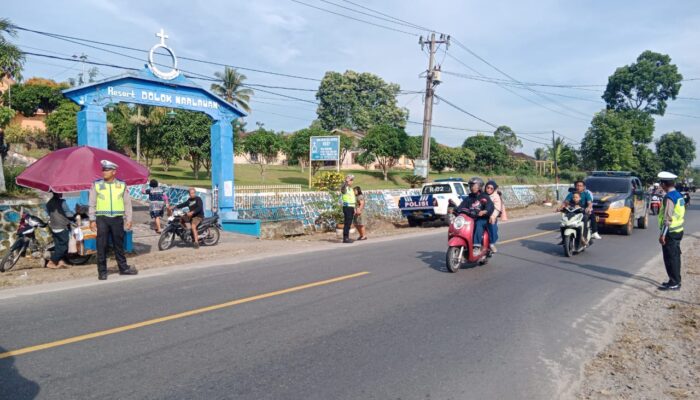 Libur Minggu, Polres Simalungun Amankan Lalu Lintas