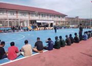 140 WBP Lapas Narkotika Kelas IIA Pematangsiantar Ikuti Program Rehabilitasi Sosial Melaksanakan Senam Bersama