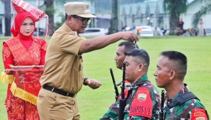 Plt Bupati Simalungun Sambut Pimpin Upacara Penyambutan Satgas Pamtas Yonif 122/TS Usai Bertugas