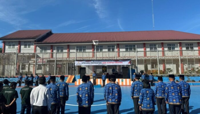 Petugas Lapas Narkotika Kelas IIA Pematangsiantar Laksanakan Upacara Peringatan Hari Sumpah Pemuda ke-96 