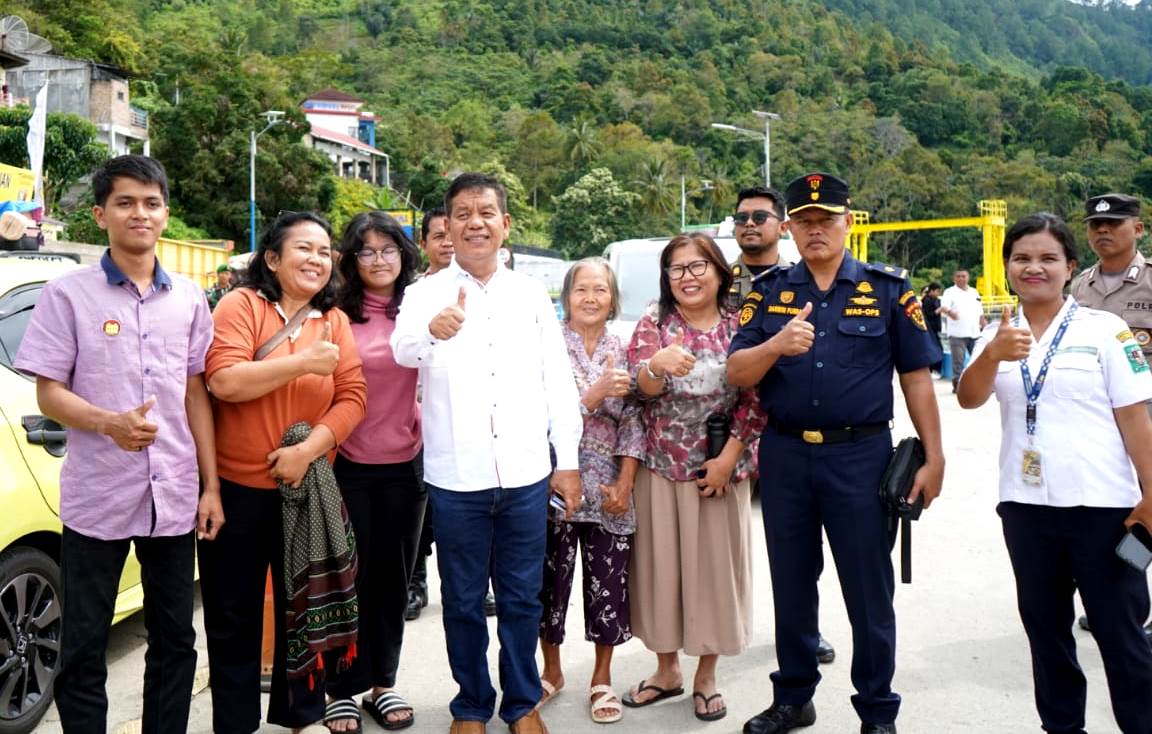 Bupati Simalungun Tinjau Pos Pam Pelabuhan Tigaras, Imbau Masyarakat Jaga Kekondusifan