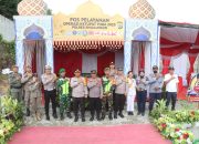Kapolres Simalungun Tinjau Kesiapsiagaan Pos Pelayanan Pintu Tol Sinaksak pada Operasi Ketupat Toba 2025