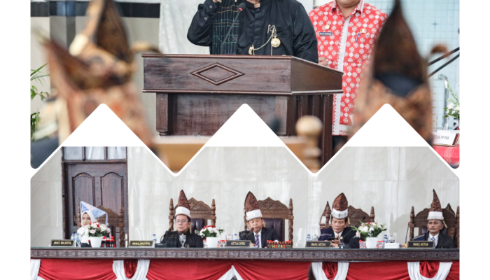 Wali Kota Pematangsiantar Wesly Silalahi Bersama Wakil Wali Kota Herlina Rapat Paripurna Istimewa Peringatan Hari Jadi ke-154 Kota Pematangsiantar