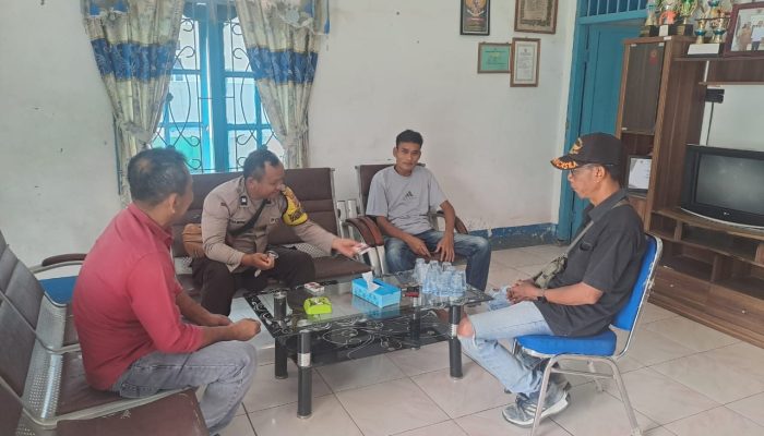 Tingkatkan Kamtibmas, Bhabinkamtibmas Polsek Bosar Maligas Sambangi Warga Dusun Ulu