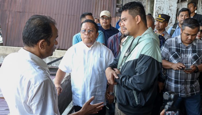 Gubernur Sumut Tinjau Pasca Kebakaran, Gedung IV Pasar Horas Segera Dibangun Kembali