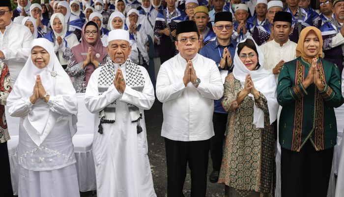 Wali Kota Pematangsiantar Wesly Silalahi  Sambut  Jamaah Haji/Hajjah Kota Pematangsiantar 1446 H/2025 M 