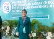 Ketua TP PKK Kota Pematangsiantar Ny Liswati Wesly Silalahi menghadiri Puncak Peringatan Hari Kesatuan Gerak PKK 