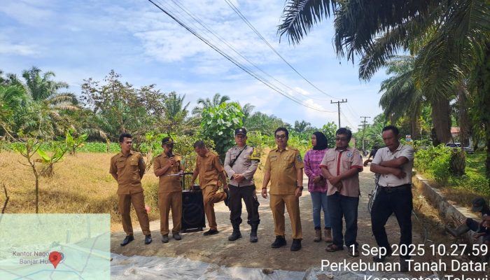 Bhabinkamtibmas Polsek Bosar Maligas Hadiri Trial Pembangunan Jalan Rabat Beton Dana Desa 2025 di Simalungun