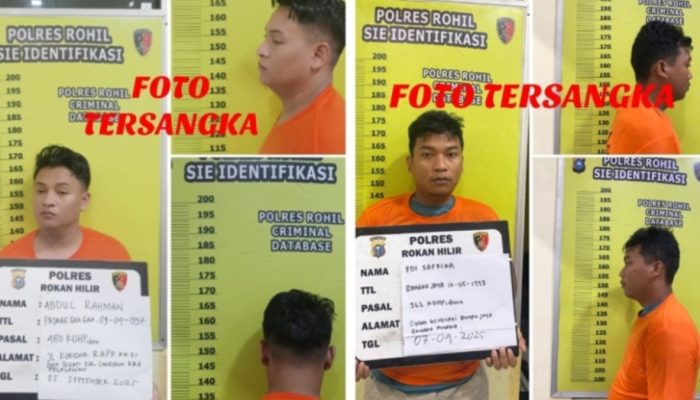 Resmob Polres Rohil Amankan Empat Pelaku Curanmor, Seorang Buron