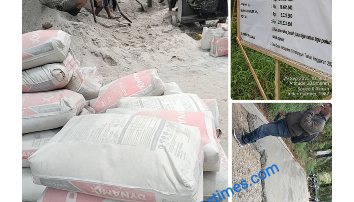 Pangulu Pegang Kendali Penuh, Proyek Rabat Beton  di Talun Saragih Diselimuti Dugaan Penyimpangan