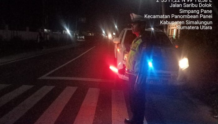 Cegah Aksi Balap Liar, Satlantas Polres Simalungun Tingkatkan Blue Light Patrol di Titik Rawan