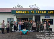 Sinergitas Tanpa Batas: Polsek Tanah Jawa Beri Kejutan Ulang Tahun ke Koramil di Momen HUT TNI ke-80