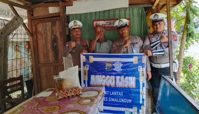 Sat Lantas Simalungun Berbagi di Program Minggu Kasih