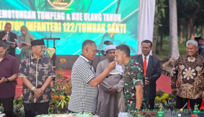 Kapolres Simalungun Hadiri HUT ke-61 Yonif 122/TS