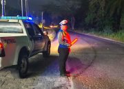 Satlantas Simalungun Gelar Blue Light Patrol di Jalur Utama”