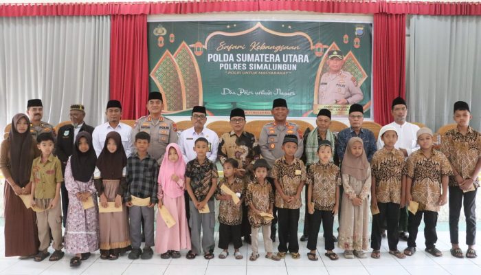 Safari Kebangsaan Polda Sumut Hadirkan 350 Warga, Bagikan Santunan Anak Yatim dan Sembako