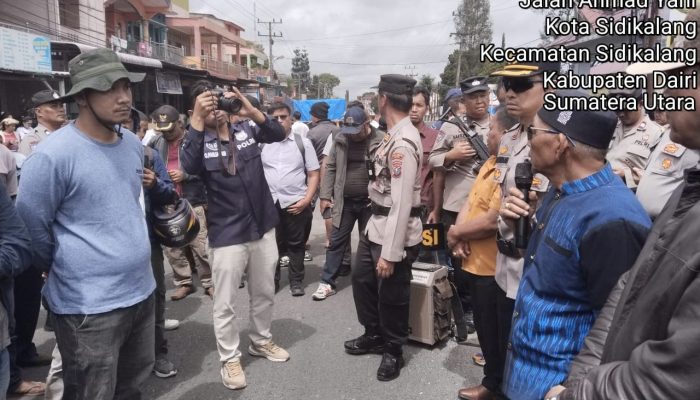 Polres Dairi Kendalikan Aksi Massa, 10 Personel Alami Luka Ringan