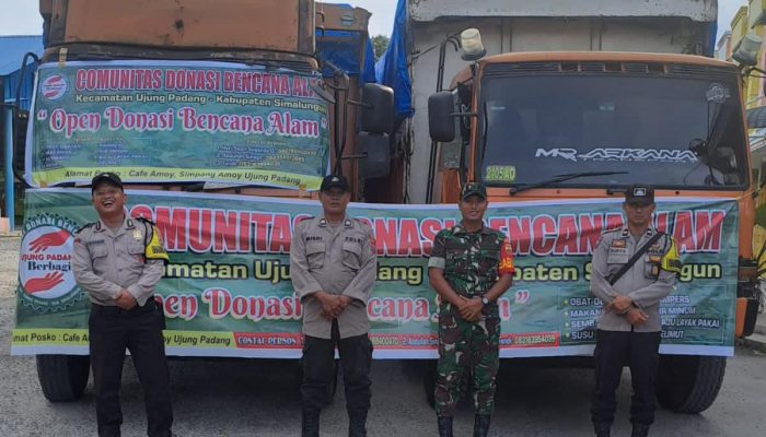 Polsek Bosar Maligas Dampingi Pengiriman Bantuan Kemanusiaan ke Aceh Tamiang