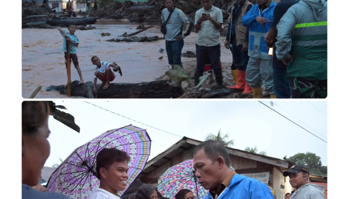 Banjir Susulan, Bupati Tapteng Pantau Normalisasi Sungai