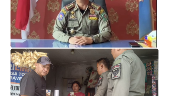 Satpol PP Simalungun Layangkan SP II Kios Liar Penghalang Jalan
