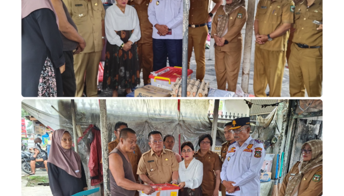 Wali Kota Wesly Silalahi Serahkan Bantuan kepada Korban Kebakaran