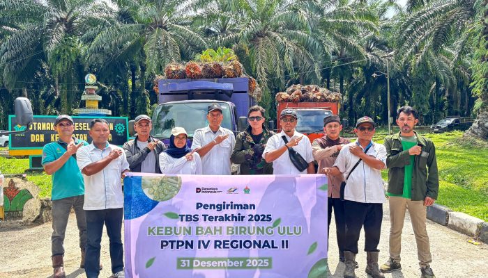 PTPN IV Regional II Kebun Bah Birung Ulu Lepas Pengiriman TBS Terakhir Tahun 2025