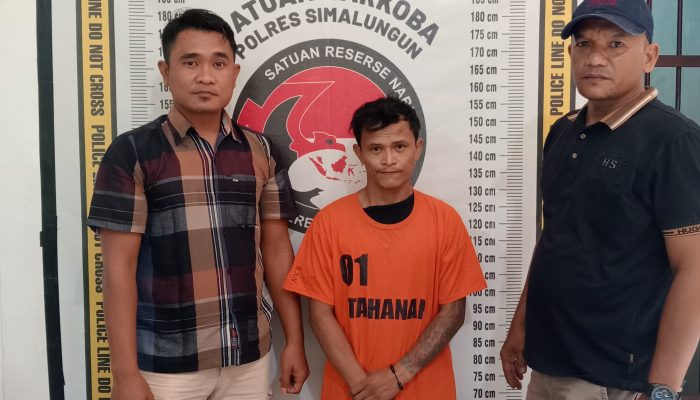 Polsek Bosar Maligas Tangkap Residivis Sabu di Ujung Padang