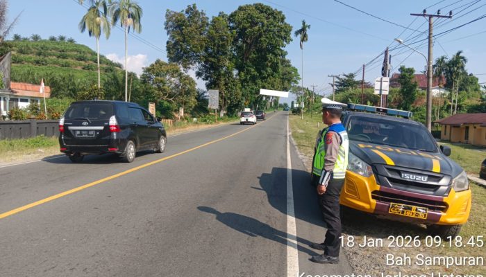 Sat Lantas Polres Simalungun Gelar Patroli Siang di Jalur Siantar–Parapat