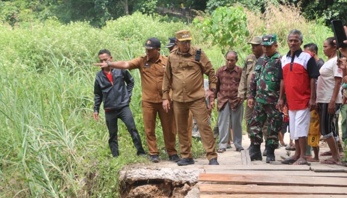 Bupati Taput Tinjau Jembatan Putus di Garoga, Perbaikan Segera Dilakukan