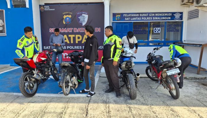 Polres Simalungun Tegas Berantas Balap Liar, Empat Motor Diamankan