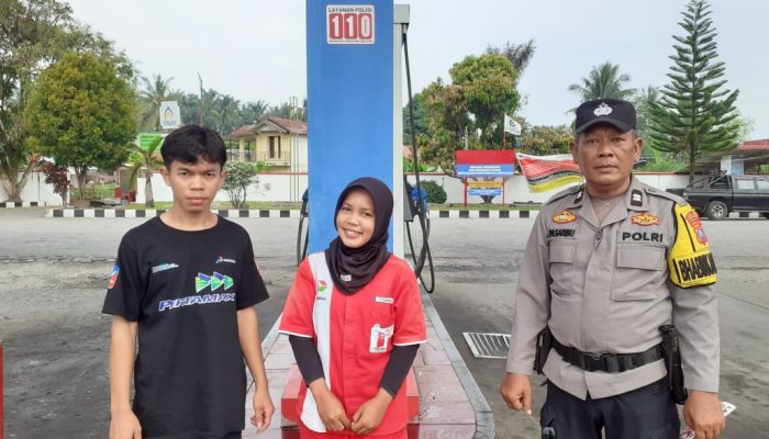 Polsek Bangun Gencarkan Sosialisasi Call Center 110 di SPBU