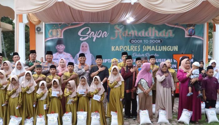 Kapolres Simalungun Santuni Anak Yatim dan Dhuafa, Ajak Warga Perangi Narkoba 