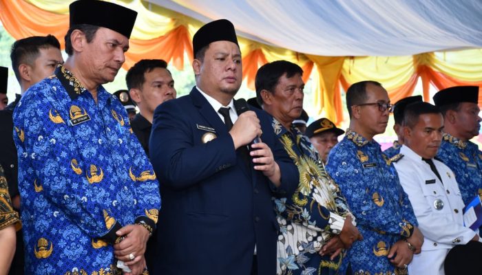 Bupati Samosir Pimpin Upacara Kenegaraan Pemakaman Camat Palipi Roberd Sinaga
