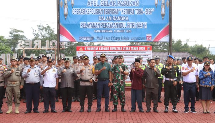 Kapolres Simalungun Pimpin Apel Gelar Pasukan Ops Ketupat Toba 2026
