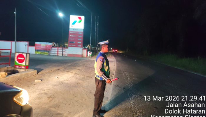 Cegah Balap Liar dan Begal, Satlantas Polres Simalungun Patroli Malam di Jalan Asahan