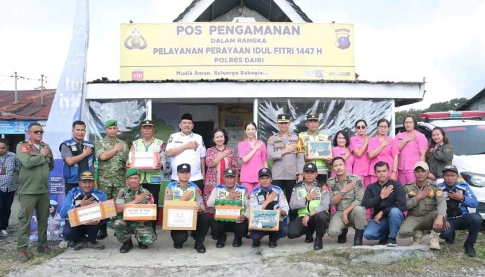 Bupati Dairi Tinjau Pos Pam Lebaran, Pastikan Keamanan Mudik