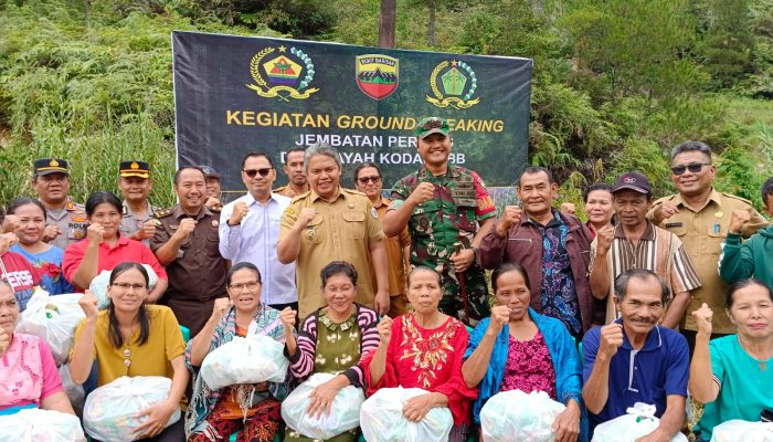 Pemkab Taput Dukung Pembangunan Jembatan Sitakka, Wabup dan Dandim Lakukan Groundbreaking