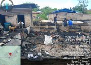 Polsek Dolok Pardamean Gerak Cepat Tangani Kebakaran Empat Rumah di Simalungun