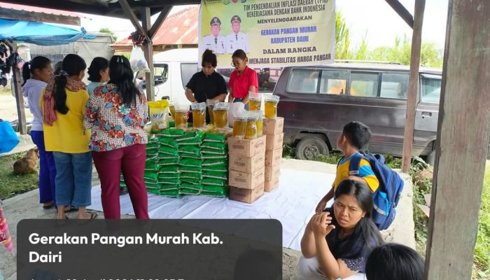 Pemkab Dairi Gelar Gerakan Pangan Murah di Pasar Sigalingging