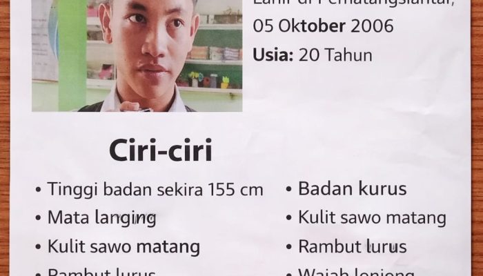 Polsek Gunung Malela Sebarkan Informasi Orang Hilang, Pemuda Okanaro Ambarita Tak Pulang Sejak 4 April