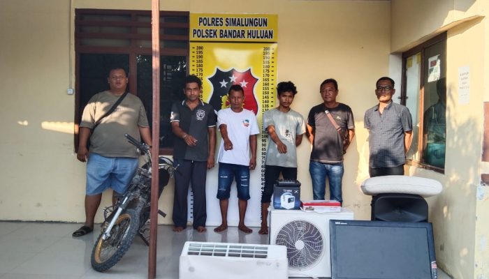 Polsek Bandar Huluan Bekuk Tiga Pelaku Curat dalam Semalam, Kerugian Korban Rp14,5 Juta