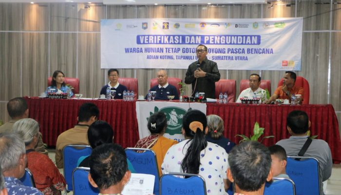 Bupati Taput Pimpin Verifikasi dan Pengundian 70 Hunian Tetap Kampung Parsaoran Nauli Adiankoting