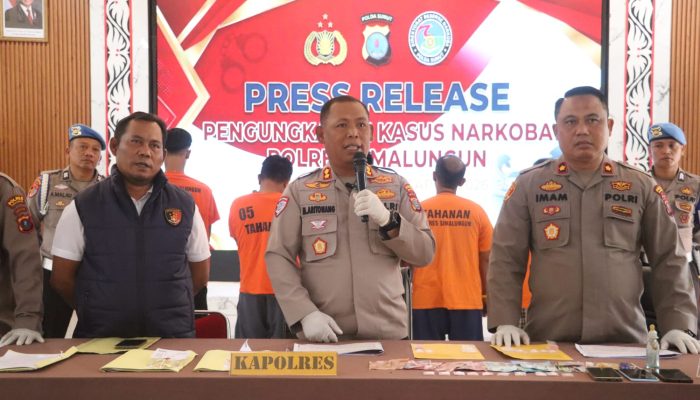 Polres Simalungun Ungkap 74 Kasus Narkoba, 91 Tersangka Diamankan
