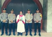 Kapolsek Medan Kota Pimpin Langsung Pengamanan Ibadah Kenaikan Yesus Kristus di HKBP Sudirman