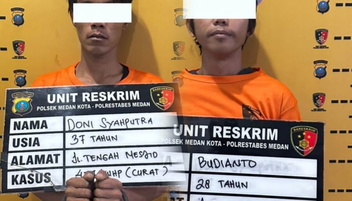 Bobol Mess Polda Aceh, Dua Pelaku Dibekuk Polsek Medan Kota, Dua Rekan Masih Diburu