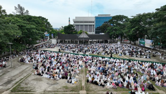 Pemko Pematangsiantar Gelar Sholat Idul Adha di Lapangan Adam Malik