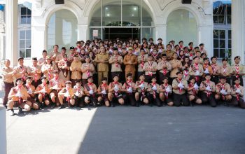 Sekda Lepas 75 Kontingen Pramuka Pematangsiantar ke Jambore Daerah Sumut XI
