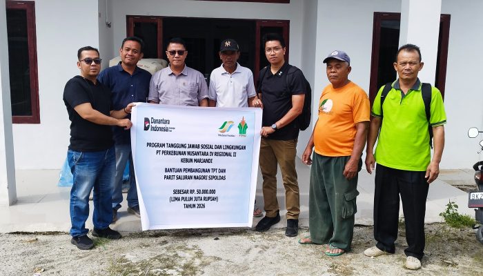 PTPN IV Regional 2 Kebun Marjandi Salurkan Bantuan TJSL untuk Infrastruktur Nagori Sipoldas