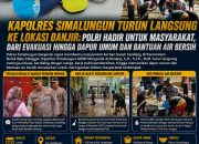 Polres Simalungun Salurkan Air Bersih dan Bantu Dapur Umum Korban Banjir